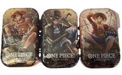 One Piece Tin Pack Set Vol 2 Set of 3 | TS-02 OP-13 | Factory Sealed | Bandai - Image 1