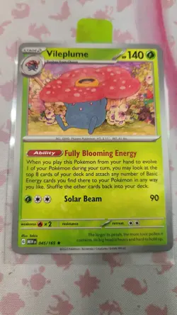 Vileplume 045/165 Pokemon Scarlet Violet 151 Rare Deck Exclusive Non-Holo Card - Image 1