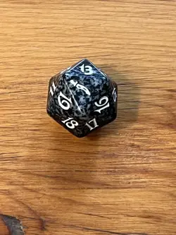 MTG - Magic the Gathering - 2003 Mirrodin - Spindown D20 Dice Die - Black - Image 2