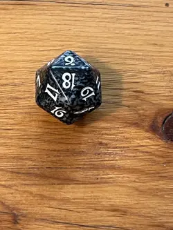 MTG - Magic the Gathering - 2003 Mirrodin - Spindown D20 Dice Die - Black - Image 3