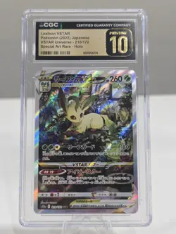 CGC 10 Pristine Leafeon VSTAR 210/172 SAR VSTAR Universe s12a Pokemon Card - Image 1