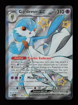 Gardevoir ex 217/091 Shiny Ultra Rare Paldean Fates Pokemon Cards - Image 1
