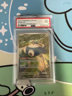 Pokemon TCG Snorlax Scarlet & Violet 151 ETB Promo Card #051 PSA 9 Mint - Image 1