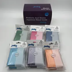 1 box of 12packs Mix Color Double Matte Japanese Size Card sleeves 62mmx89mm New - Image 1