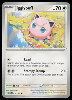 Jigglypuff 039/165 Common 151 Pokemon Near Mint - Image 1