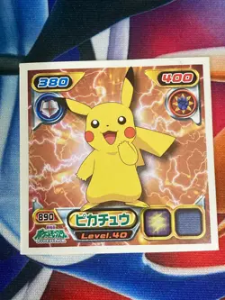Pikachu Japanese Pokemon Seal Sticker #890 Non Holo Amada Sticker Nintendo - Image 1