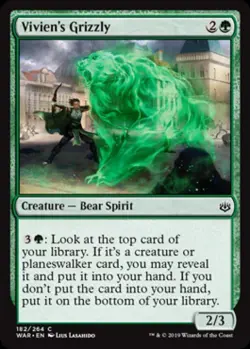 Vivien's Grizzly - Light Play MTG War of the Spark - Image 1