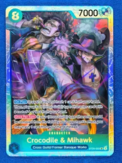 Crocodile & Mihawk ST25-003 SR | Starter Deck 25: BLUE Buggy | One Piece TCG EN - Image 1