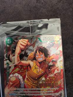 Monkey.D.Luffy P-135 Winner Stamp OP16 Pre-Release Event Promo Card Sealed - Image 3