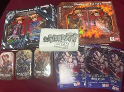 One Piece TCG Lot Illustration Box Vol. 5 & 6 Tin Pack Set Vol. 2, 4 OP-14 Packs - Image 1