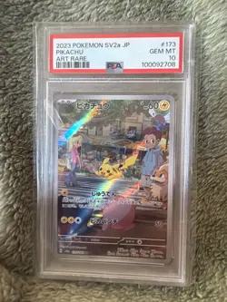Pikachu 173/165 Sv2a: Pokemon Card 151 Holo (Japanese) gem mint PSA graded 10 - Image 1