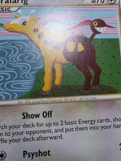 HP Pokemon HeartGold SoulSilver Card 64/123 Girafarig - Image 5