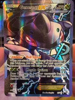 Pokemon Genesect EX TCG Full Art Ultra Rare Holo Card Plasma Blast 97/101 - Image 1