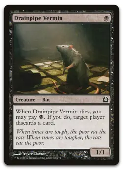 Drainpipe Vermin #66 (LP) Return to Ravnica RTR Magic MTG - Image 1