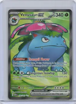 Pokemon TCG Venusaur EX Scarlet & Violet Holo Ultra Rare Card 182/165 - Image 1