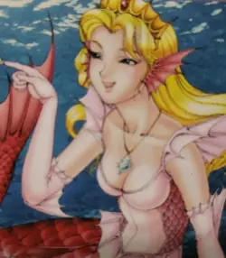 Cure Mermaid Japanese Uncensored Yugioh Card Big Breasts Waifu SM-40 Vintage Tea - Image 1