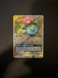 Pokemon Card Venusaur & Snivy GX SM229 SM Black Star Promo Holo NM - Image 1