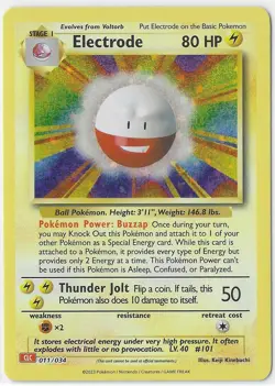 Electrode 011/034 Trading Card Game Classic Holo - NM - Image 1