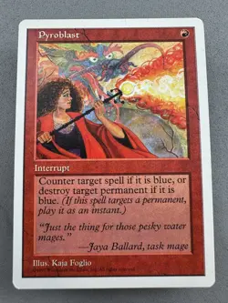 Pyroblast MTG 5th Edition—Unplayed Near Mint—Vintage Magic The Gathering - Image 1