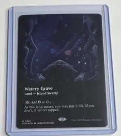 Watery Grave #381 Edge of Eternities Borderless Galaxy Foil Land MTG NM/M - Image 1