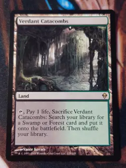 1x NM Verdant Catacombs, Zendikar Rare, MTG - Image 1