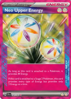 Neo Upper Energy (162/162) Ace Spec Rare TEF EN: Temporal Forces NM Pokemon TCG - Image 1
