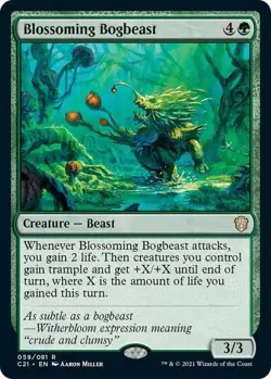 Blossoming Bogbeast 59 Rare Commander 2021 Magic: The Gathering Near Mint - Image 1