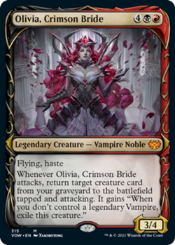 MTG Olivia, Crimson Bride - Foil - Showcase, NM-Mint, English Innistrad: Crimson - Image 1