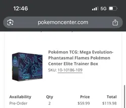 Pokemon Center Phantasmal Flames ETB CONFIRMED PREORDER - Image 1