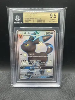 Beckett 9.5 W/10 Subs Pokemon Umbreon GX SV/69/SV94 Hidden Fates Shiny Vault - Image 1