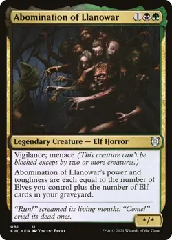 MTG Abomination of Llanowar Commander: Kaldheim Uncommon NM - Image 1