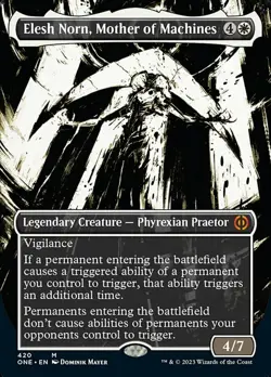 Light Play x 1 Elesh Norn, Mother of Machines - Step-and-Compleat Foil - Borderl - Image 1