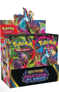 PRESALE CONFIRMED ✅Pokemon Mega Evolution Phantasmal Flames Booster Box Sealed - Image 1