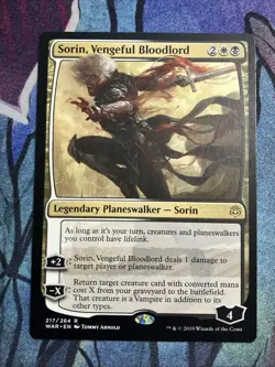MTG 2019 War of the Spark: Sorin, Vengeful Bloodlord (217/264) - Image 3