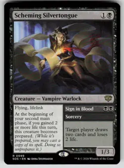 Scheming Silvertongue Rare Secrets of Strixhaven 99 MTG Near Mint 2026 - Image 1