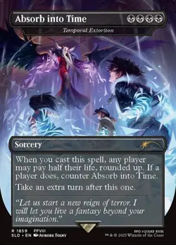 Temporal Extortion "Absorb into Time" - Rainbow Foil Extended Art SLD NM MTG - Image 1
