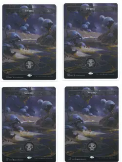 Swamp (Borderless) (Galaxy Foil) - 488 - NM - Unfinity x4 - Image 1