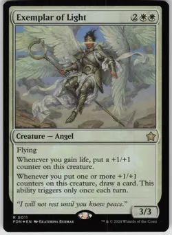 MTG Exemplar of Light Foil NM Foundations Magic 11 - Image 1