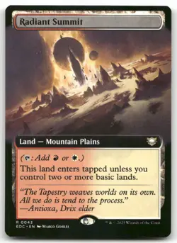 Radiant Summit (Extended Art) 43 MTG Commander: Edge of Eternities R NM - Image 1