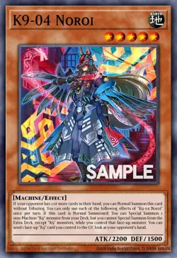 DOOD-EN025 K9-04 Noroi Ultra Rare 1st Ed YuGiOh Preorder - Image 1