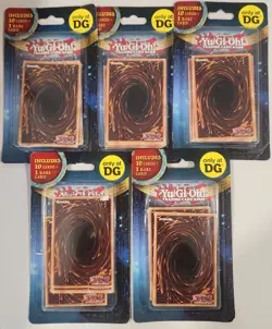 LOT of 5 YuGiOh Blister Packs (10 + 1 Rare Each) DG Exclusive SEALED anime NEW - - Image 1