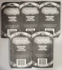 LOT of 5 YuGiOh Blister Packs (10 + 1 Rare Each) DG Exclusive SEALED anime NEW - - Image 2