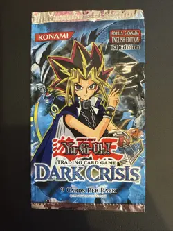 Yugioh Vintage Dark Crisis EMPTY Booster Wrapper NO Cards 1st Edition - Image 1