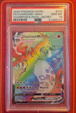CHARIZARD VMAX 074/073 PSA 10 GEM MINT, 2020 POKEMON CARD GAME, CHAMPIONS PATH - Image 1