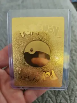 Super Fire Breathing Dragon Gold Foil Fan Art Vinyl Collector Pokemon Card - Image 2