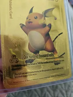 Super Fire Breathing Dragon Gold Foil Fan Art Vinyl Collector Pokemon Card - Image 4