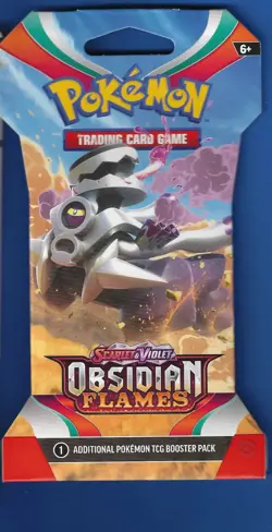 Pokemon "Obsidian Flames" 10-Card Sleeved Booster (Revavroom) X1 - Image 1