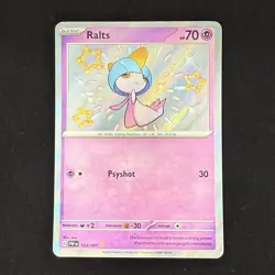 Ralts #153 Baby Shiny Holo Card Paldean Fates Pokemon TCG NM - Image 1