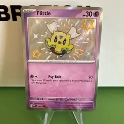 Pokemon Card - Flittle 164/091 SV: Paldean Fates Holo Shiny Near Mint - Image 1