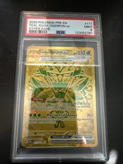 2025 Pokemon Teal Mask Ogerpon ex Hyper Rare Card PSA Mint 9 - Image 1